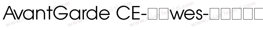 AvantGarde CE-粗体wes字体转换